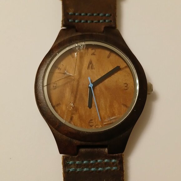 Treehut Classic Ebony Walnut Burl 40mm Brown Casual Boho Analog Watch - Picture 3 of 16